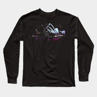 Sydney Opera House Retrofuture Long Sleeve T-Shirt